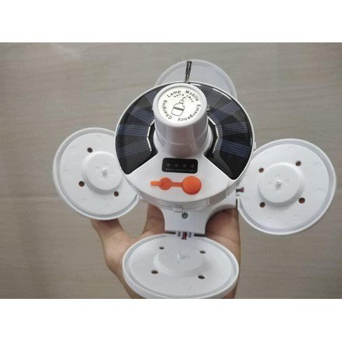 Đèn Tích Điện 5 Bóng 4 Cánh 2 Chế Độ Sạc Pin Và Năng Lượng Mặt Trời Siêu Sáng
