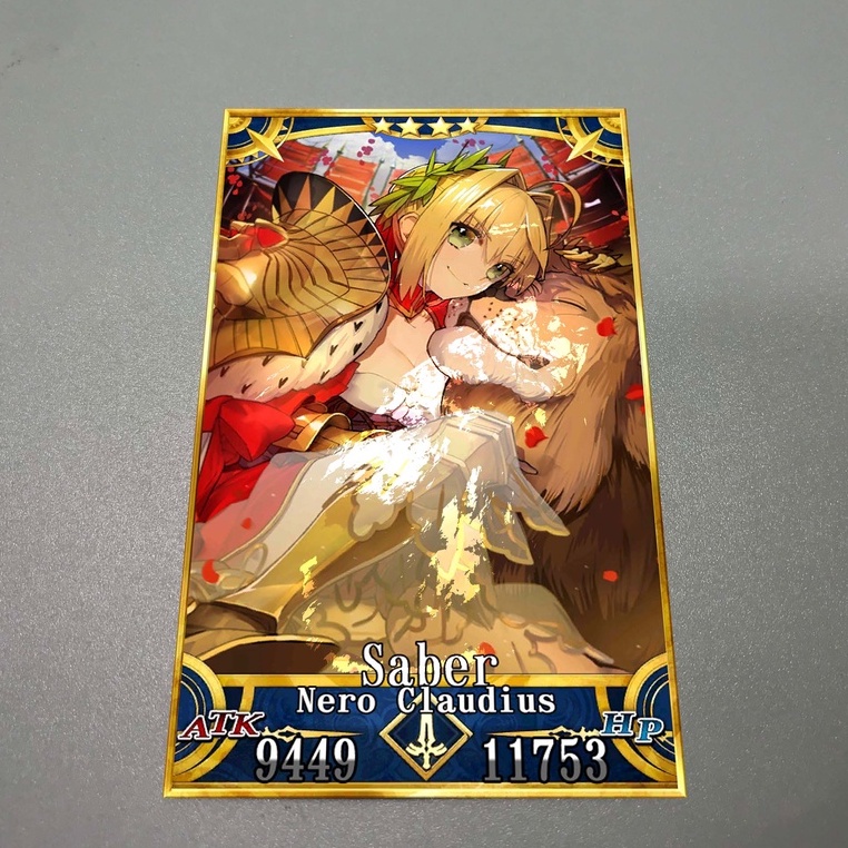 Thẻ bài custom card bánh xốp anime Fate/Grand Order FGO để sưu tầm tự chọn Nero Claudius