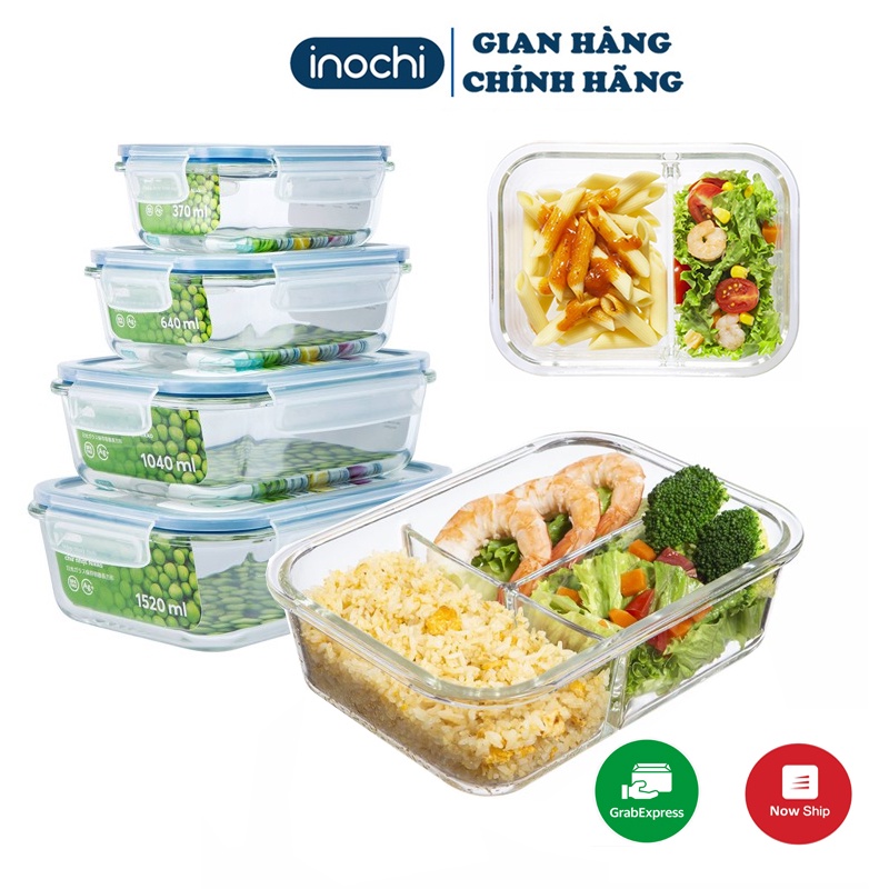 Hộp Đựng Thức Ăn, Thực Phẩm Thủy Tinh - Hộp Cơm Văn Phòng Quay Lò Vi Sóng