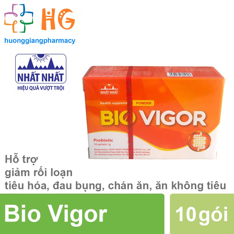 Men vi sinh Bio Vigor - Giúp cân bằng hệ vi sinh đường ruột, kích thích tiêu hóa, ăn ngon  (Hộp 10 gói)