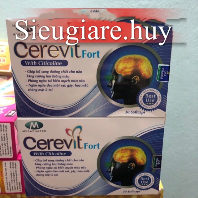 Viên uống bổ não Cerevit fort hộp 30v (sản phẩm này không phải là thuốc)