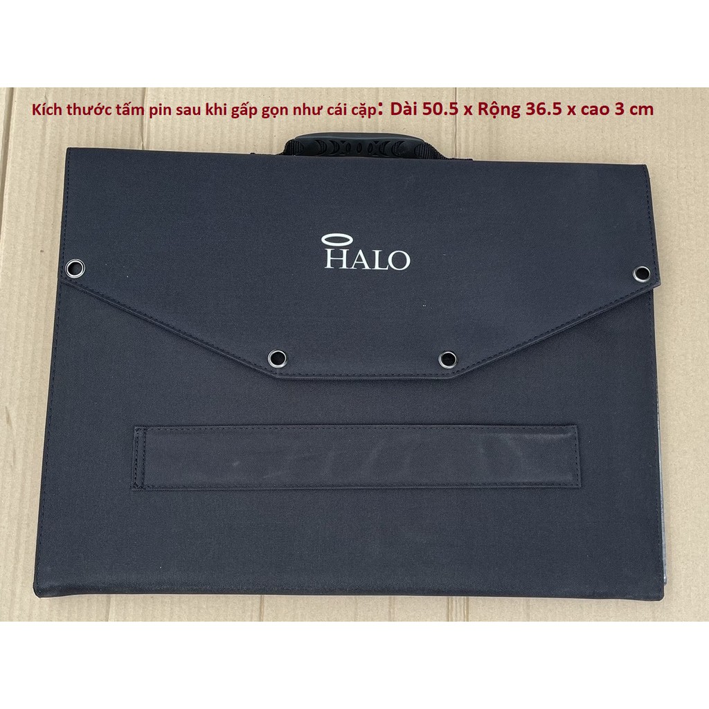 Tấm pin năng lượng mặt trời gấp gọn chạy trực tiếp các thiết bị 12V và 5V 9V không cần qua ắc quy