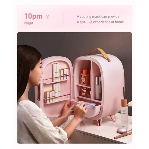 Tủ lạnh mini Baseus Beauty Fridge (13L tủ lạnh có gương trang điểm)