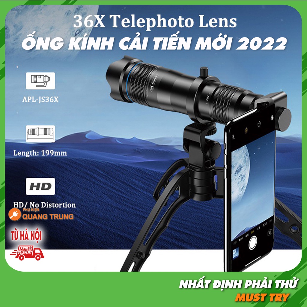 Bộ ống kính,lens tele apexel 36X siêu zoom xa,dành cho điện thoại