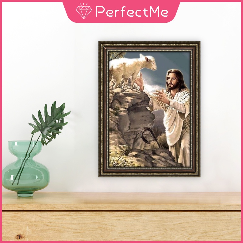 Tranh treo tường 5d 30x40cm hình chúa Jesus độc đáo