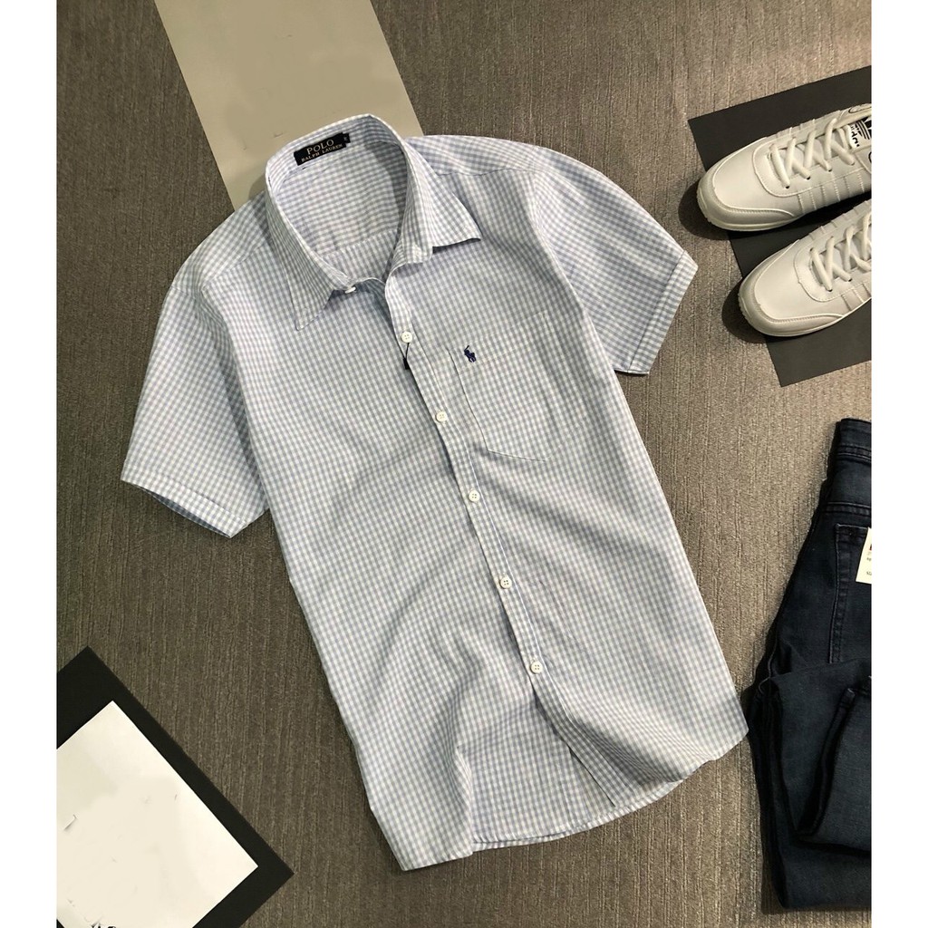 Áo sơ mi ngắn tay thiết kế caro cao cấp thời trang nam Liyor - TASM3022 | BigBuy360 - bigbuy360.vn