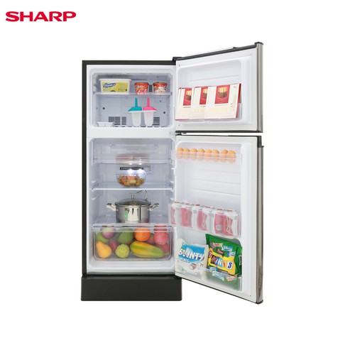 Tủ lạnh Sharp Inverter 180 Lít SJ-X196E-SL - Làm đá nhanh, Bộ khử mùi phân tử bạc Nano Ag+