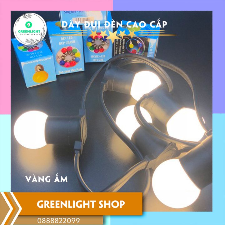 Dây Đèn Trang trí Ngoài trời 5m 10m đủ mét đủ bóng, LED Arolight chất lượng siêu sáng, trang trí quán cà phê sân vườn
