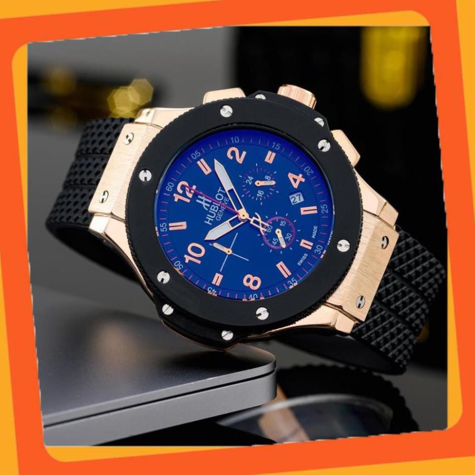 Đồng hồ nam Hublot máy pin dây cao su chống nước cao cấp bảo hành 12m DH206