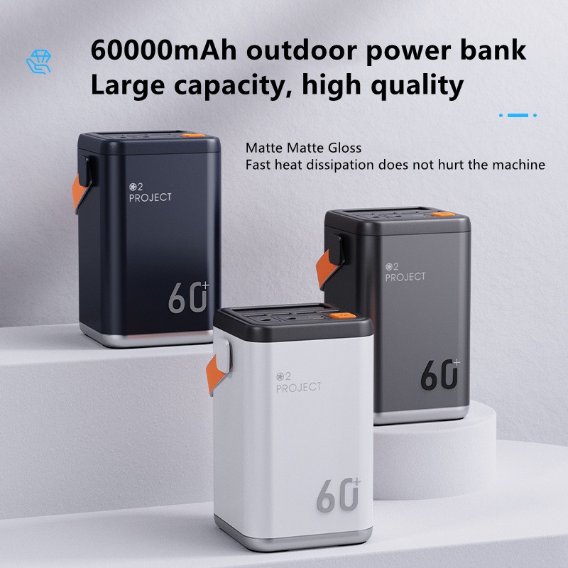 Pin Sạc Dự Phòng 60000Mah Có Màn Hình Hiển Thị Kỹ Thuật Số 18WPD Sạc Nhanh Tiện Dụng