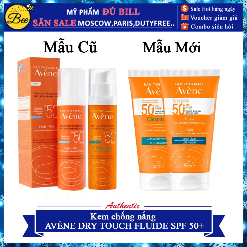 Kem chống nắng AVÈNE DRY TOUCH FLUIDE SPF 50+