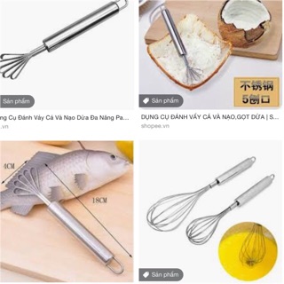 Đánh vảy cá . Nạo dừa thông minh