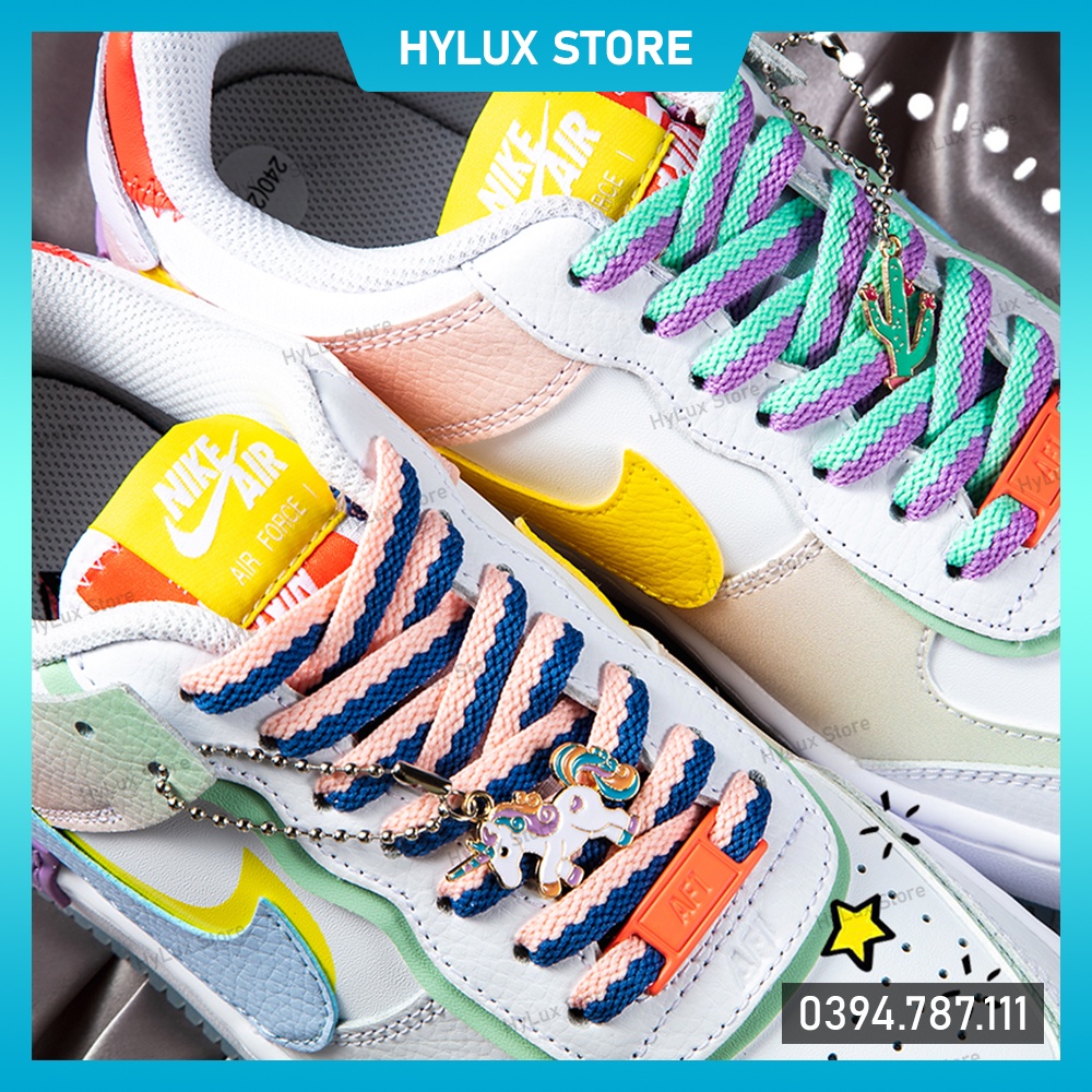 [9 màu] Dây Giày Mix 2 màu cho JD1, Air Force 1 cao cấp - Dây giày thể thao