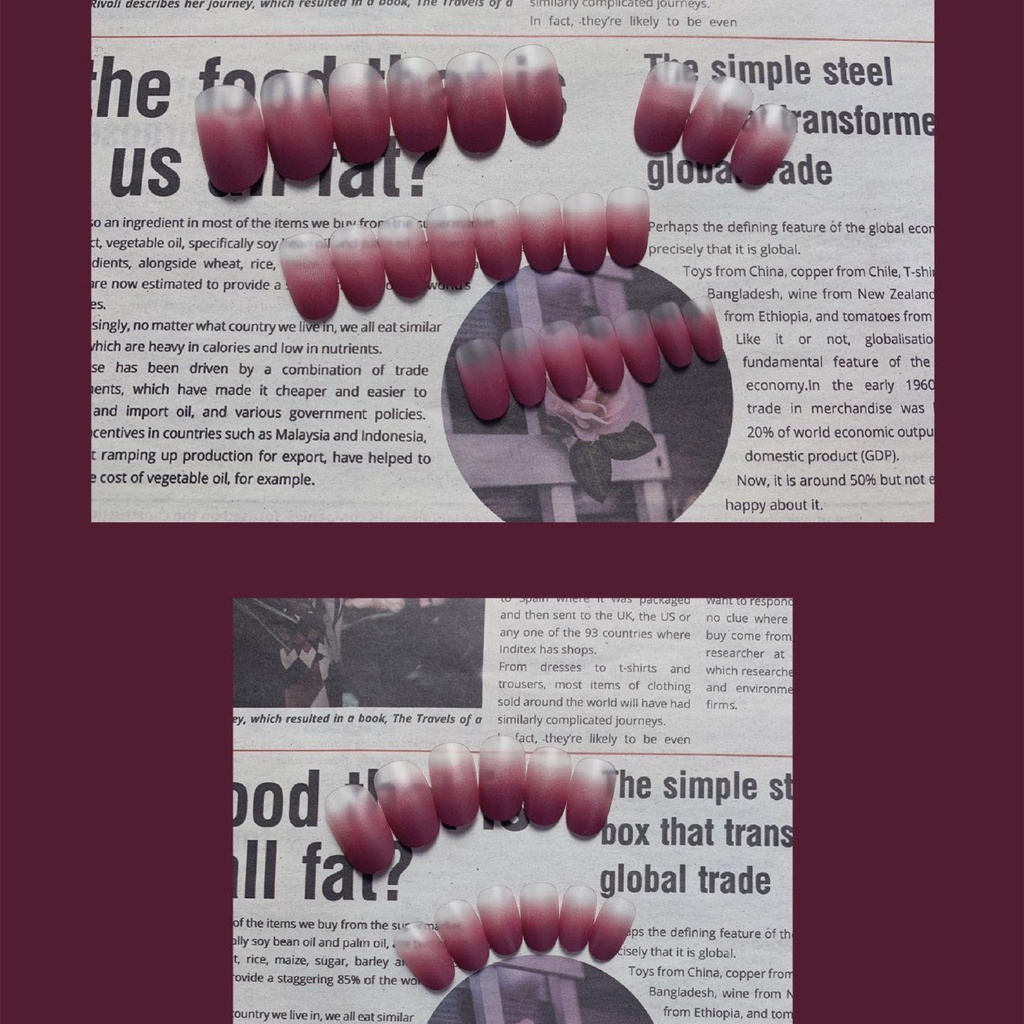 MIHAN1 Hộp 24 Móng Tay Giả Múa Ba Lê