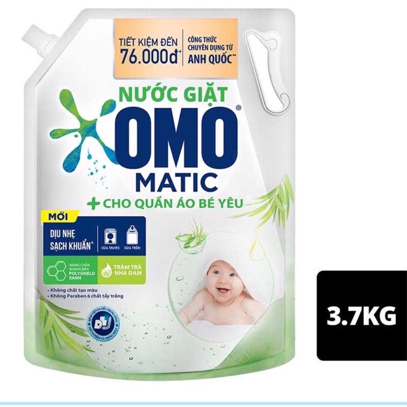 NƯỚC GIẶT OMO MATIC CHO QUẦN ÁO BÉ YÊU 3,6kg (Mầu Trắng)