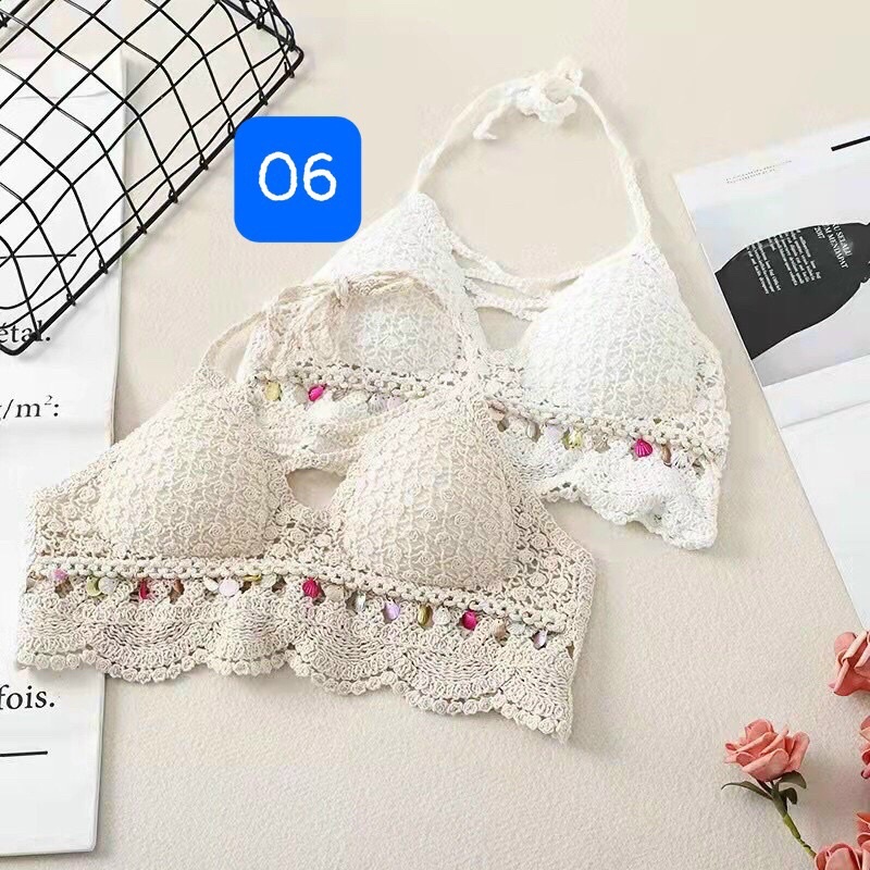 Áo bra sợi móc⚡️bikini ren đi biển hót hit 2022