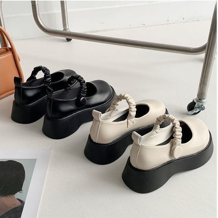 Giày Da Kiểu Anh Thời Trang Xuân Thu Cho Nữ Size 35-43 41 Mary Jane jk 42