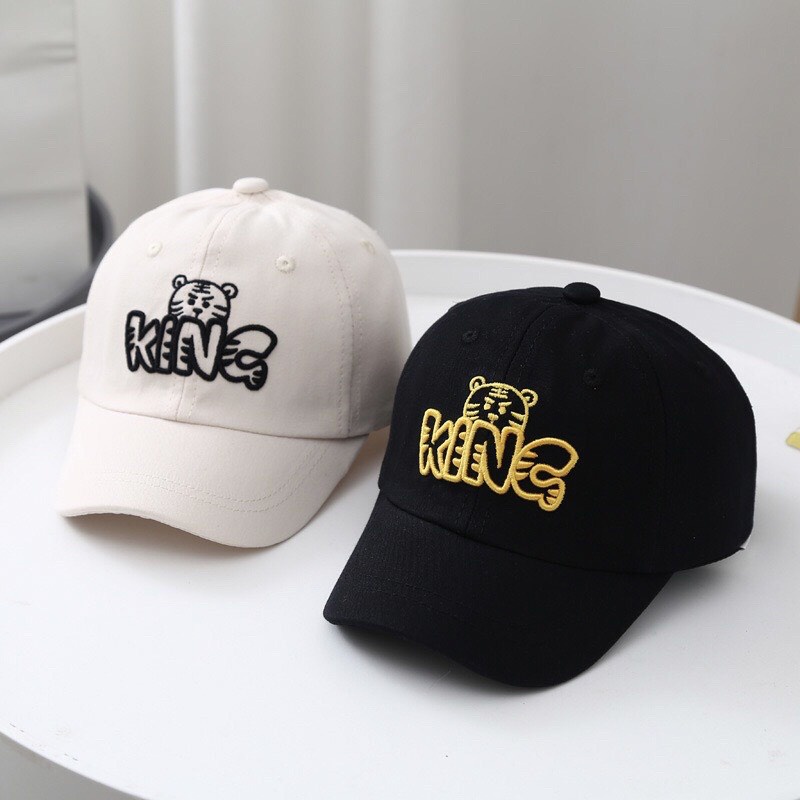 MŨ NÓN LƯỠI TRAI THÊU CHỮ KING DỄ THƯƠNG CHO BÉ 1-3 TUỔI