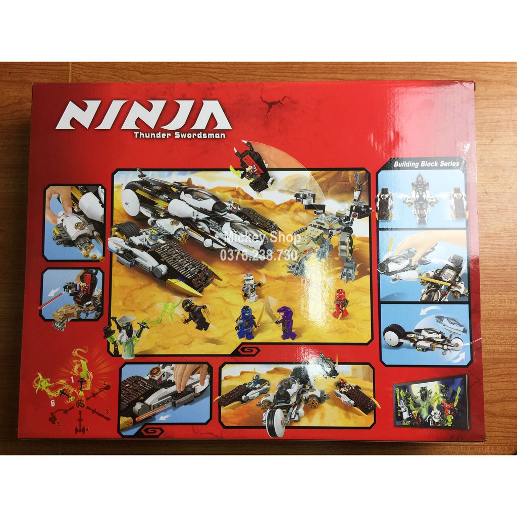 Lắp Ráp Lego Ninjago 70595 Chiến Xa Tàng Hình của các Ninja BELA 10529 ( BOLX 81616 ) LEGO Ninjago Ultra Stealth Raider