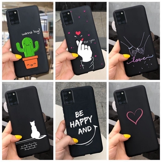 Ốp điện thoại màu đen đơn giản xinh xắn cho Samsung Galaxy A11 A 11 SM-A115F/DS A 31 SM-A315F/DS