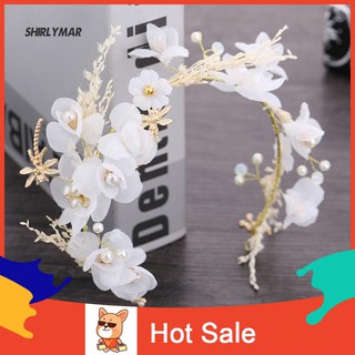 Vòng hoa đội đầu phụ kiện trang trí tóc cho cô dâu