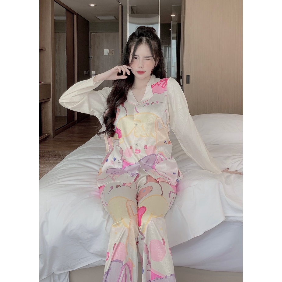 ĐỒ BỘ PYJAMA NỮ XƯỚC hàng thiết kế - đồ bộ mặc nhà