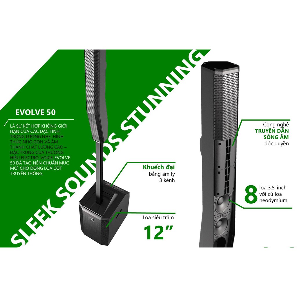 LOA CỘT ELECTROVOICE EVOLVE 50 NHẬP KHẨU CHÍNH HÃNG - GIÁ 1 CÁI