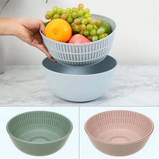 Bộ thau rổ - chậu rửa rau đa năng - rổ rửa rau yoko inochi 23 cm