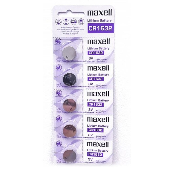 Pin chính hãng Maxell CR1632 Lithium 3V - Made In Japan dành cho đồng hồ, máy tính, smartkey, thiết bị điện tử...