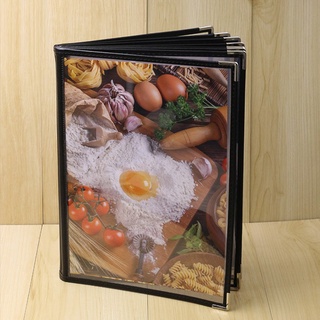 Bìa menu cỡ A4 8 trang 16 mặt
