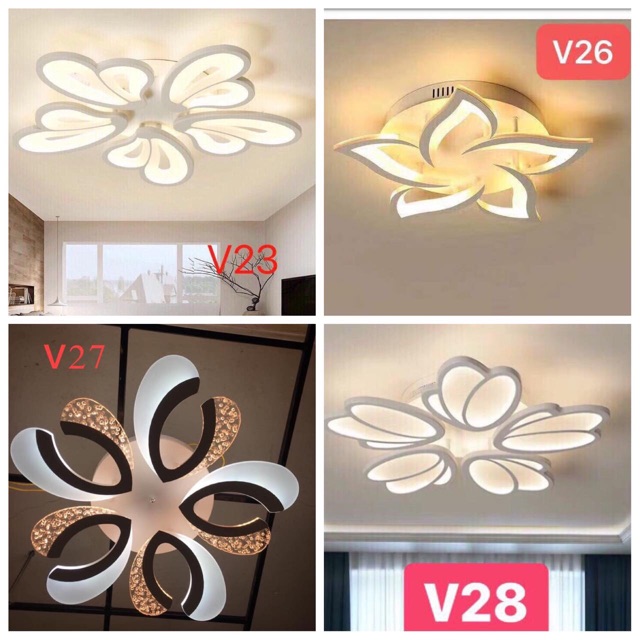 Đèn Ốp Trần Các Mẫu tặng kèm điều khiển