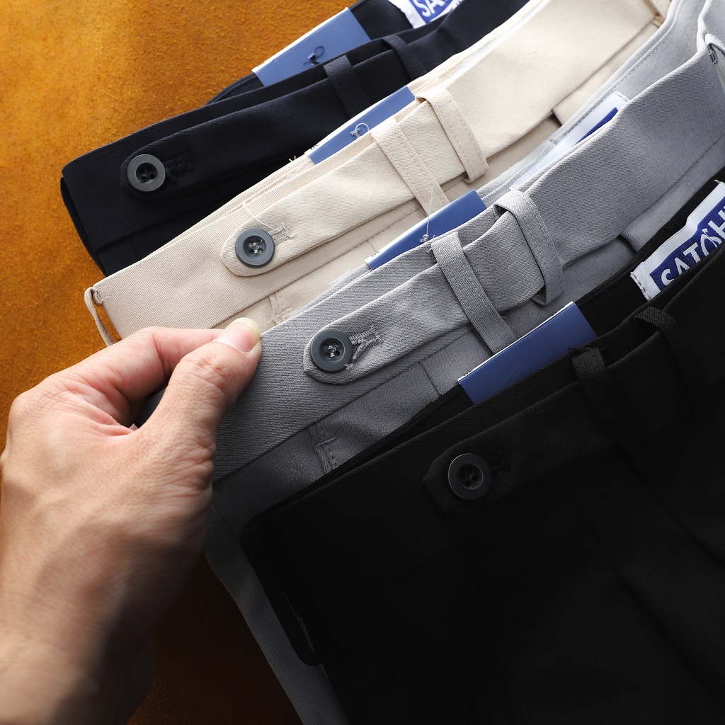 |Satoshi | Quần tây nam SAQT21 thiết kế đai và túi trước trẻ trung, chất vải co dãn