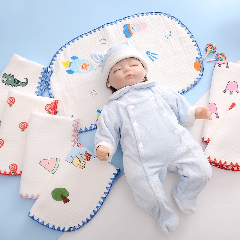 Gối xô sơ sinh 10 lớp cho bé gối sợi tre mềm mại thấm hút mồ hôi homedy kids G02