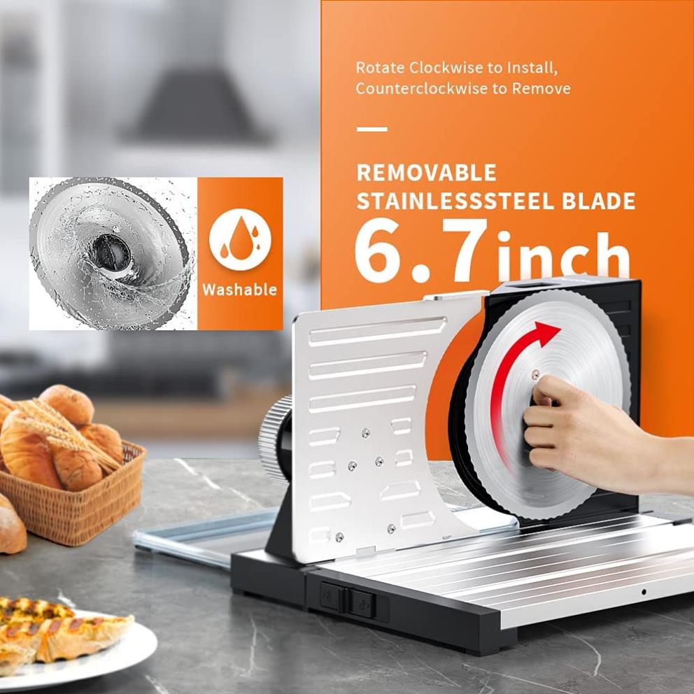 Máy thái thịt Phisinic thái thịt đông lạnh, thịt chín cho nhà hàng, gia đình - Bảo hành 1 năm