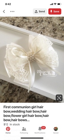 10 kẹp nơ handmade