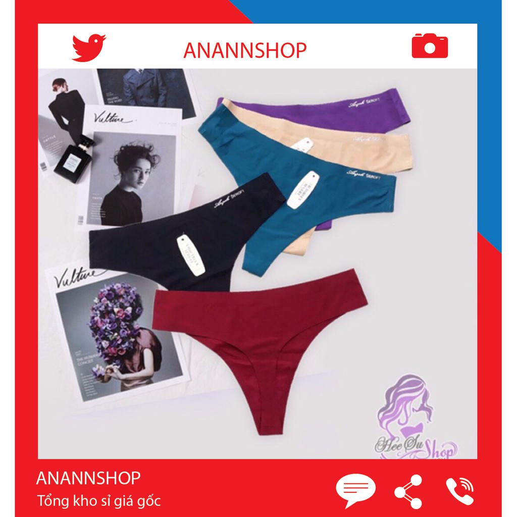 Quần Lọt Khe Nữ - Quần Lót Nữ Su Đúc Lọt Khe Không Đường May Thun Mát Lạnh Gợi Cảm MS009