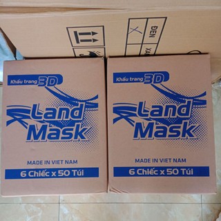 (sỉ) 1 thùng Khẩu trang 3d land mask 50 túi(túi 6c)