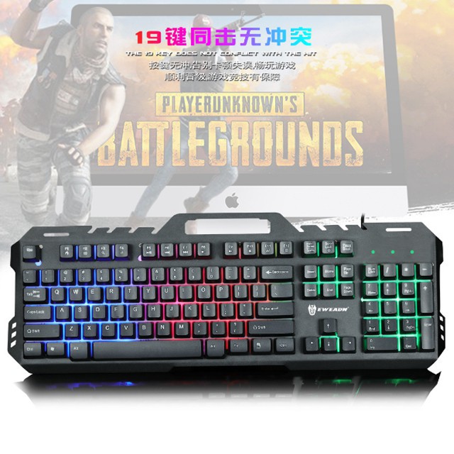 Bộ Bàn Phím Giả Cơ và Chuột Máy Tính Chơi Game EWEDEN GAMING GT6 Đèn Led  Cho Máy Tính Để Bàn PC Laptop