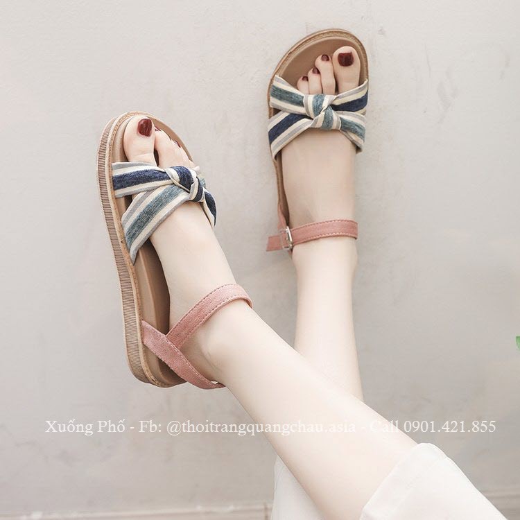 [Quảng Châu] Giày Sandal Nữ Đi Du Lịch, Đi Chơi v.v Màu Pastel Style Korea Mã AOIU1258