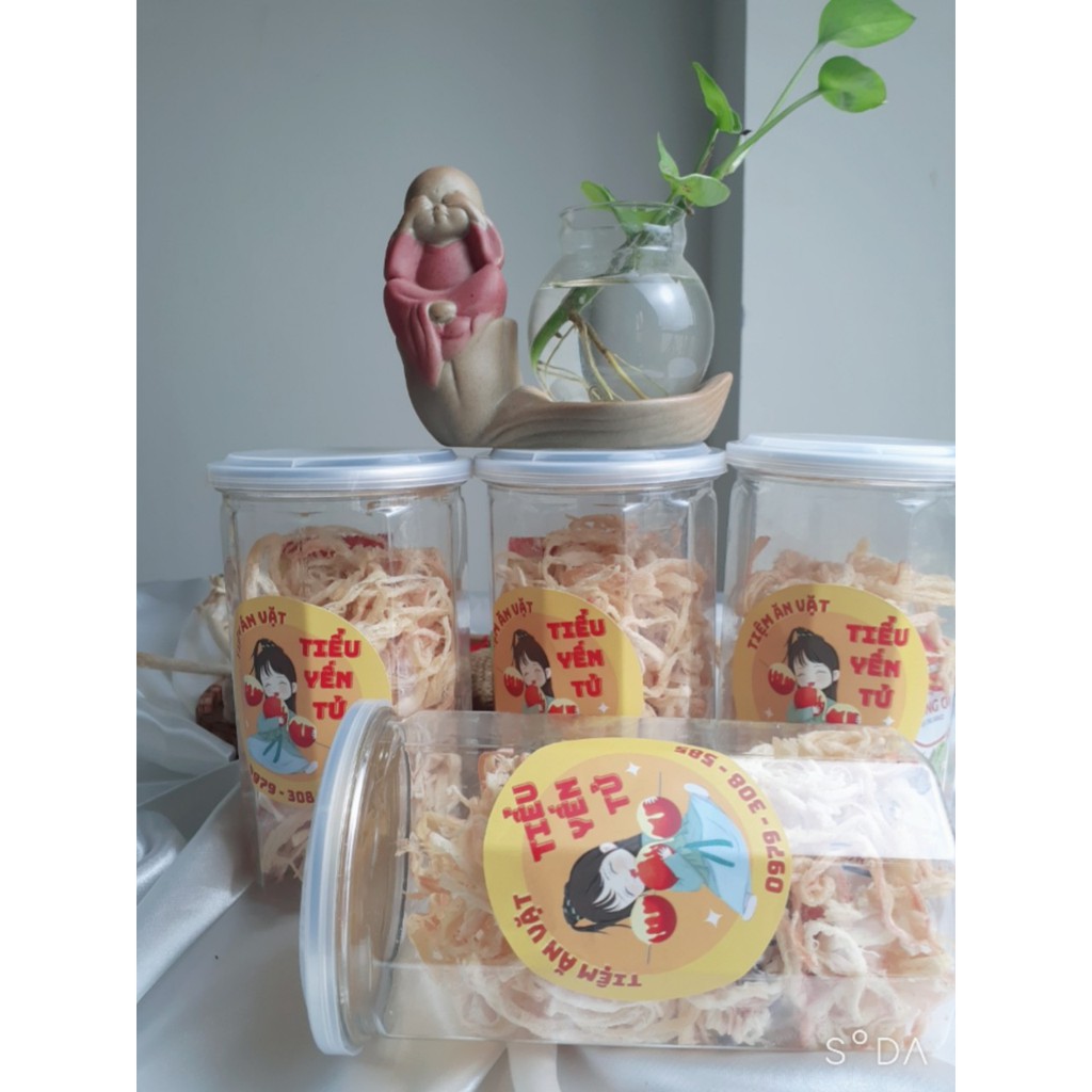 Khô mực hấp dừa xé sợi 200gr kèm tương ớt, ăn vặt Hà Nội | BigBuy360 - bigbuy360.vn