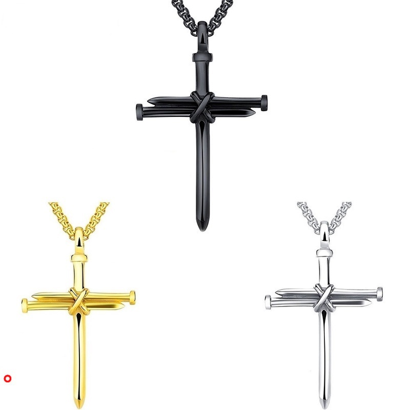 Vòng cổ bằng thép titan mặt thánh giá thời trang cho nam nữ