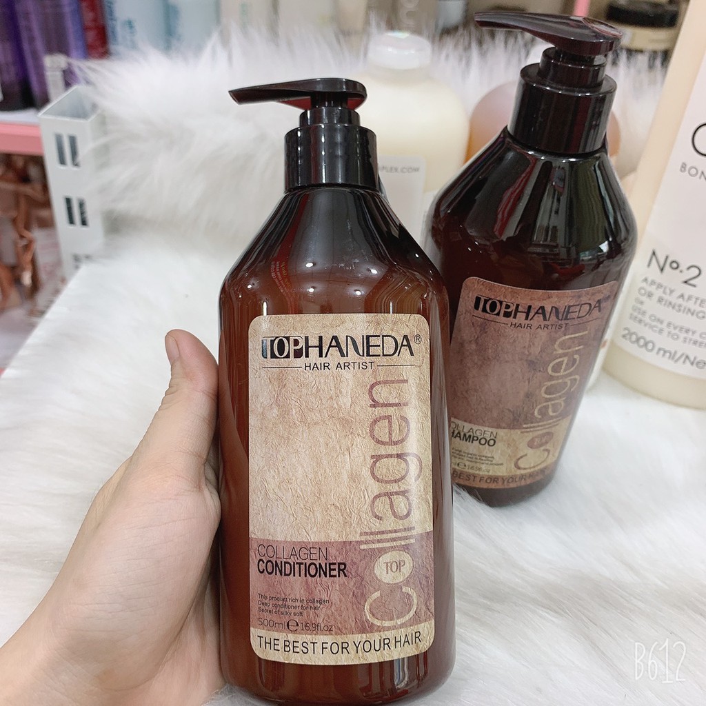 Dầu gội xả phục hồi tóc hư tổn Haneda Collagen 500ml
