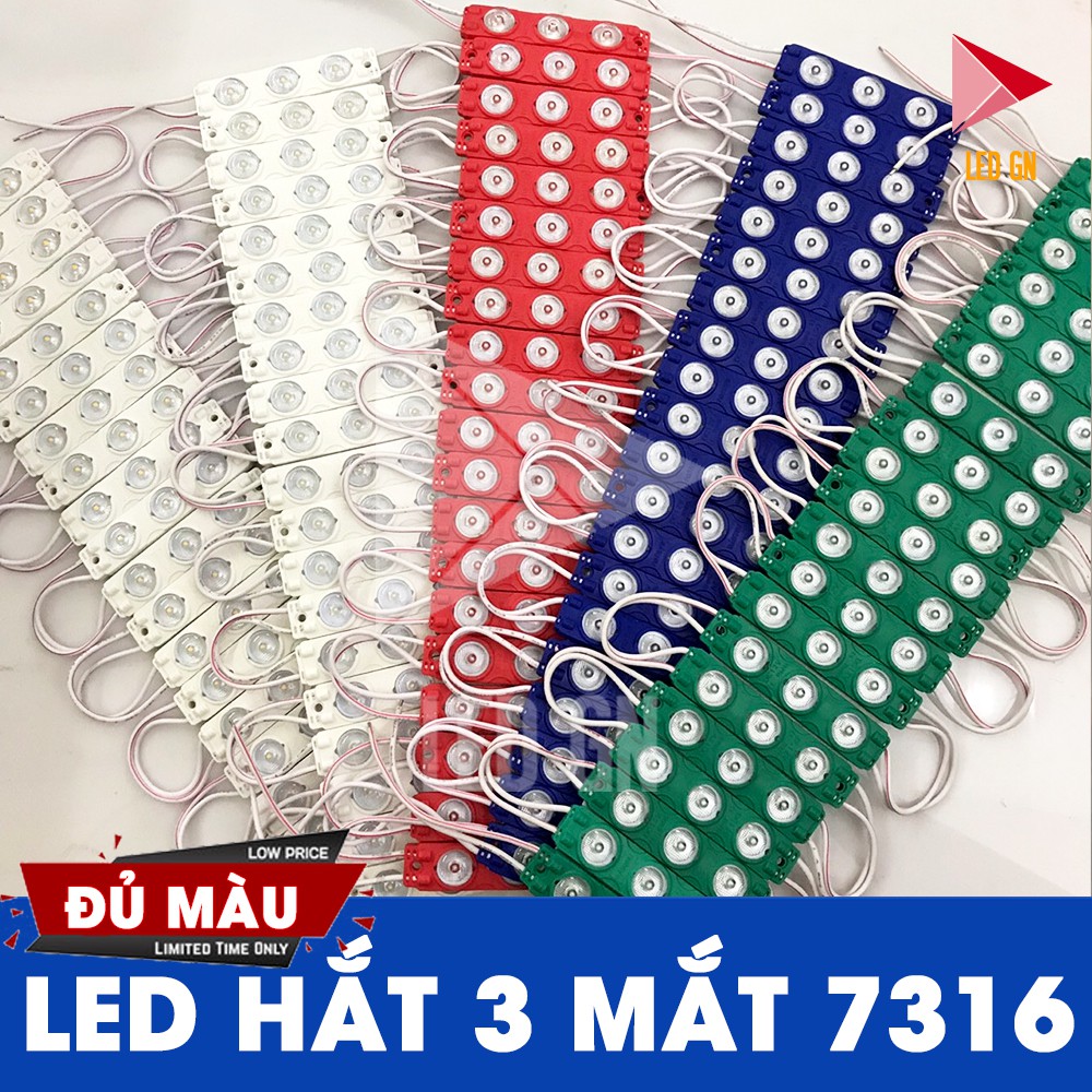 LED Hắt 3 Bóng 7316 - Chống Nước - Công Suất Cao [ VỈ 20 thanh ]