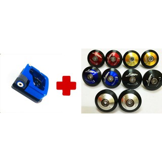 Combo nút bịt gương - móc treo CNC Rizoma SH