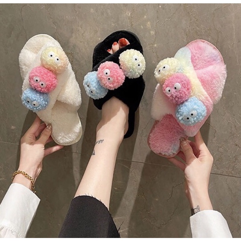 Dép bông bom bom ☄️☄️☄️