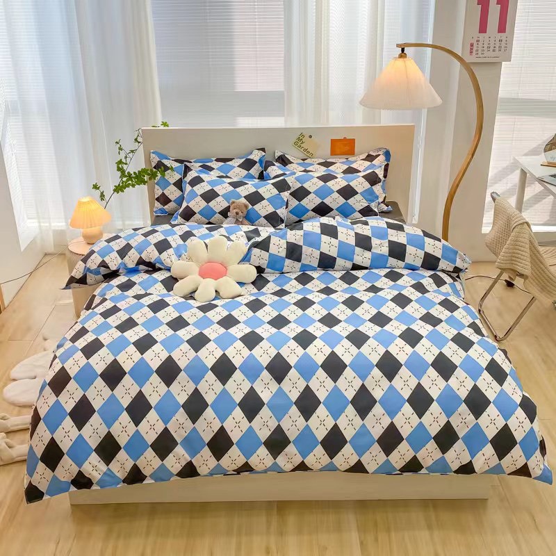 Bộ chăn ga Cotton Poly Hàn nhập khẩu - sét 4 món Decor siêu xinh