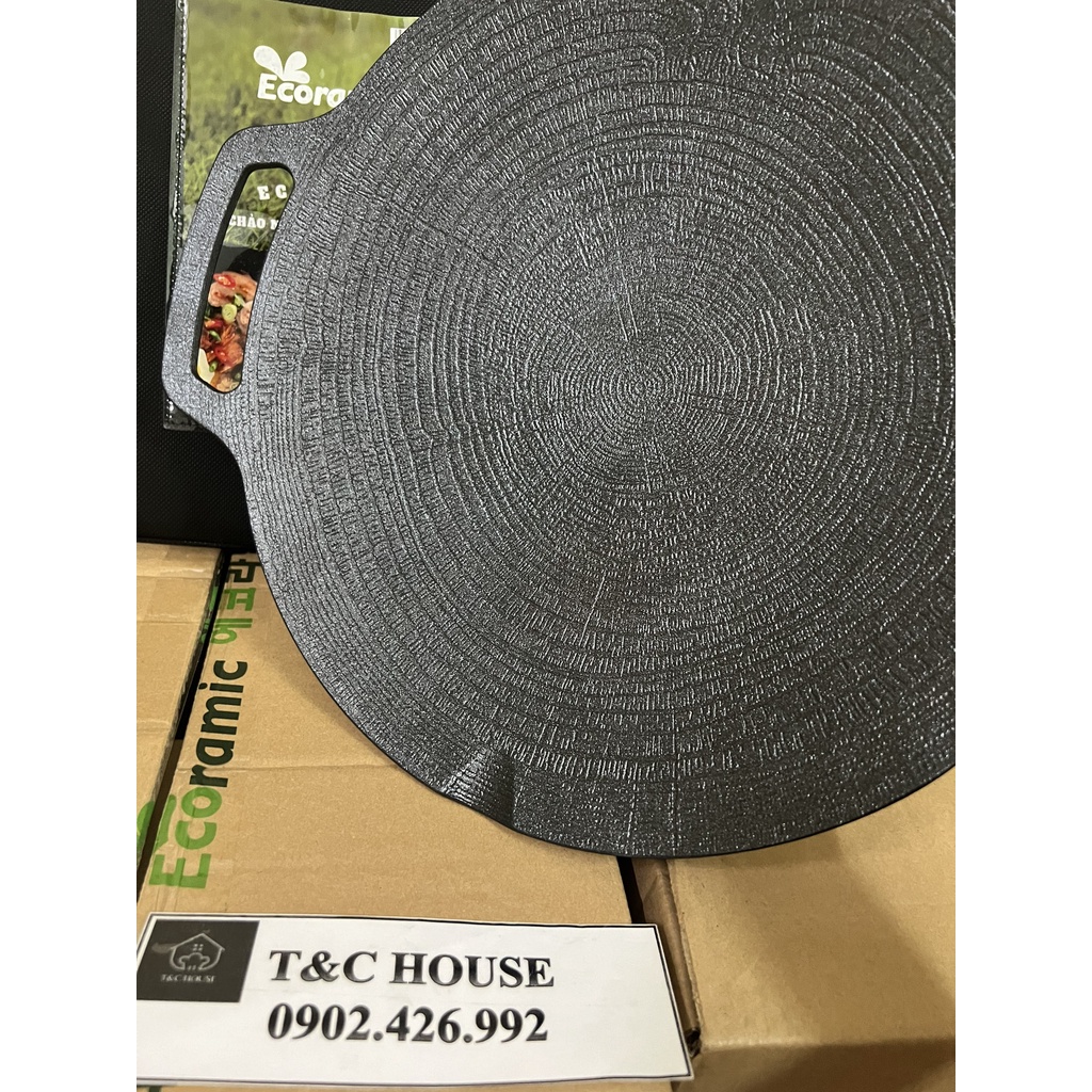 Chảo Đá Nướng Ecoramic Chống Dính Size 33cm Kèm Túi Đựng Chảo