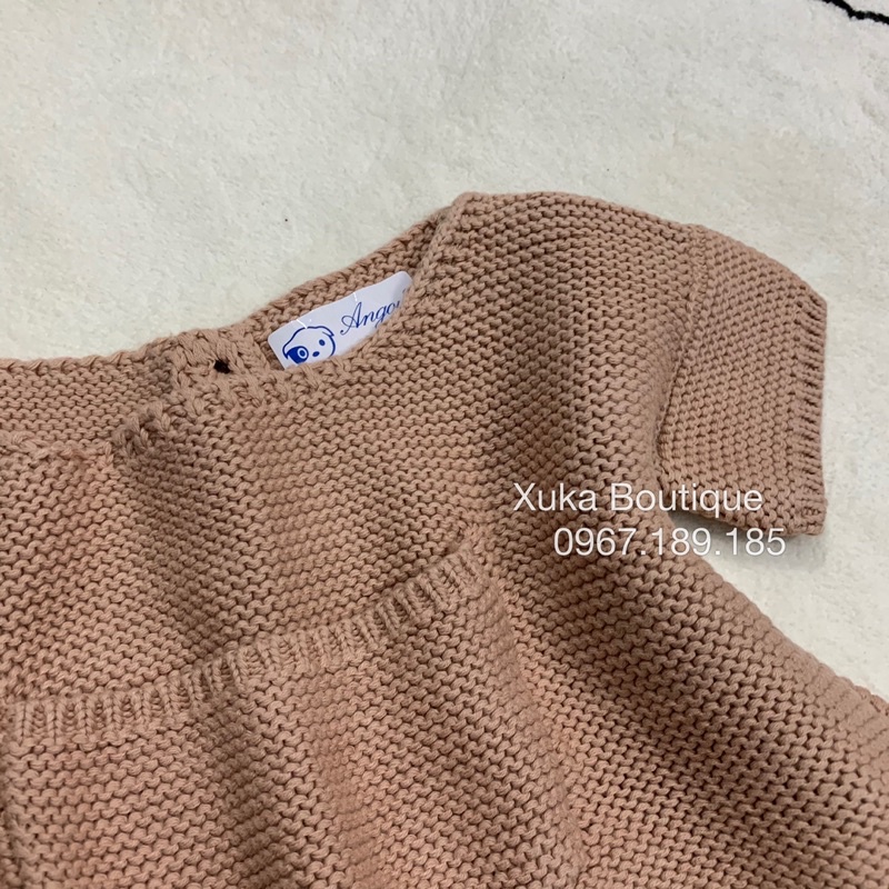 Bộ Quần Áo Len Bé Gái Angou Quảng Châu Cao Cấp  [Ảnh Thật]