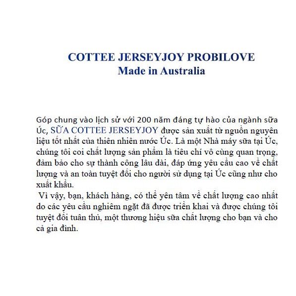 Sữa Probilove Jerseyjoy đủ số 1,2,3 800g