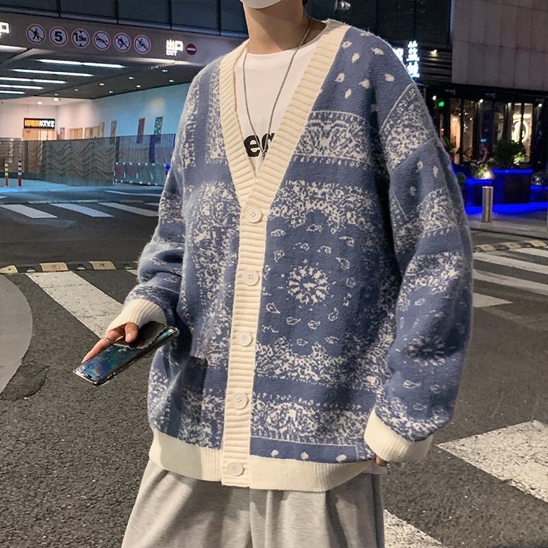 Áo Khoác Cardigan Nam Nữ Đường Diềm Bông Tuyết